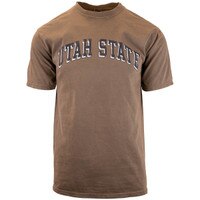Utah State University Brown Distressed Unisex T-Shirt